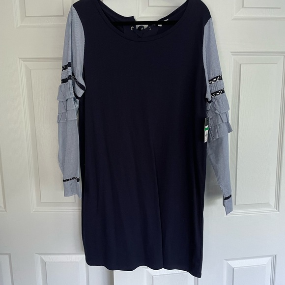 Crownn& Ivy Navy Dress Large NWT - Picture 1 of 7